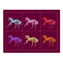 "Running Horses" ~ Postcard