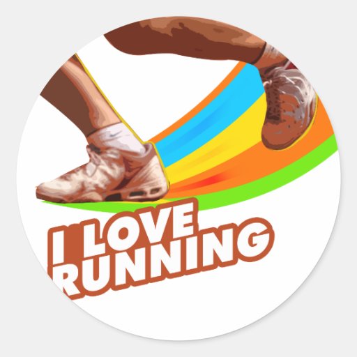 Running iGuide Half Marathon Round Sticker
