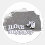 Running iGuide The Shoes Round Stickers
