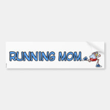running mom bumper sticker
