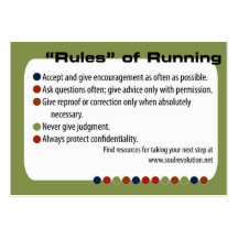 Running Partner Card (chubby card) Business Card Templates