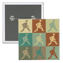Running Pop Art Pins