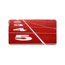 Running track custom address label