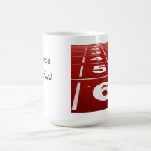 Running track winner mug