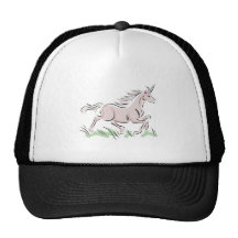 running wild pink unicorn trucker hats