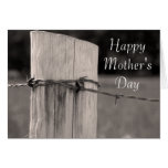 Rural Fence Post Mothers Day Card