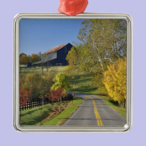Rural road through Bluegrass region of Kentucky ornaments