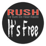 Rush - It's Free Round Sticker