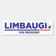 Rush Limbaugh pour le Président adhésif pour pare- Autocollant Pour Voiture