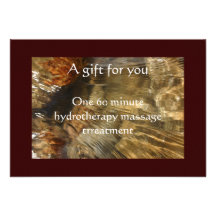Rushing Water Gift Certificate Personalized Invites