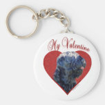 Russe noir Terrier mon Valentine - Keychain Porte-clef