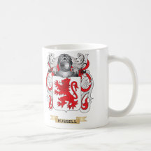 Russell Coat of Arms (Family Crest) Mugs