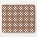 Russet Brown Medium Polka Dot Mousepad