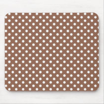Russet Brown Medium Polka Dot Mousepad mousepads