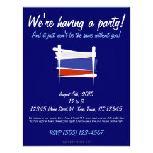 Russia Brush Flag Invites