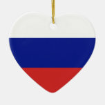 Russia Flag Heart Ornament