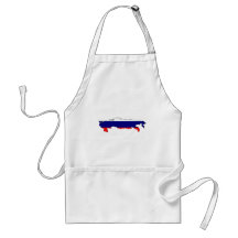 Russia flag map apron