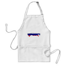 Russia Flag Map full size Aprons