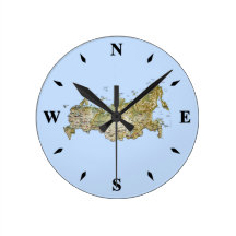 Russia Map Clock