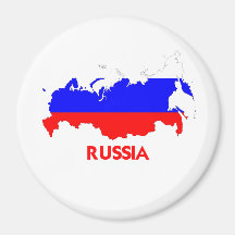 RUSSIA MAP FRIDGE MAGNET