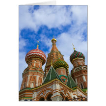Russia, Moscow, Red Square, St. Basil's Card