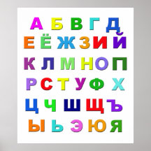 Russian Alphabet Poster