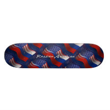 Russian-American Waving Flag Skateboard