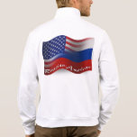 Russian-American Waving Flags Tee Shirts