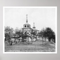Russian Church Covered by Volcananic Ash 1912 Posters