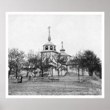 Russian Church Covered by Volcananic Ash 1912 Posters