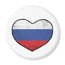 Russian Heart Fridge Magnet