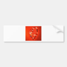 Russian Hearts Bumper Sticker