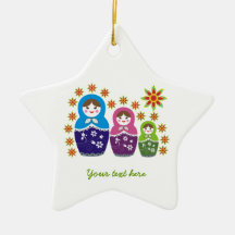 Russian Matryoshka Dolls custom ornament