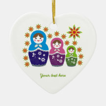 Russian Matryoshka Dolls custom ornament