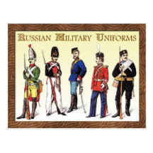 Russian Military Uniforms Post Cards