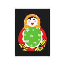 Russian nesting doll canvas print