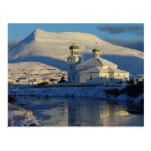 Russian Orthodox Church south side, Unalaska Islan Postcard