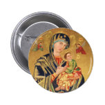 Russian Orthodox Icon - Virgin Mary and baby Jesus Buttons