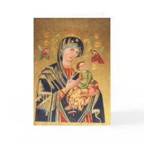 Russian Orthodox Icon - Virgin Mary and baby Jesus Greeting Cards