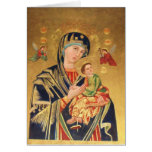 Russian Orthodox Icon - Virgin Mary and baby Jesus Greeting Cards