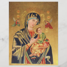 Russian Orthodox Icon - Virgin Mary and baby Jesus Full Color Flyer