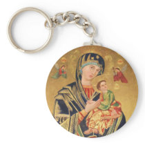 Russian Orthodox Icon - Virgin Mary and baby Jesus Keychains