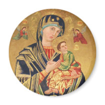Russian Orthodox Icon - Virgin Mary and baby Jesus Fridge Magnet