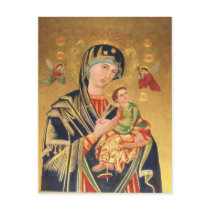 Russian Orthodox Icon - Virgin Mary and baby Jesus Post Cards