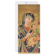 Russian Orthodox Icon - Virgin Mary and baby Jesus Rack Card
