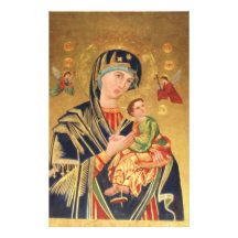 Russian Orthodox Icon - Virgin Mary and baby Jesus Stationery Design