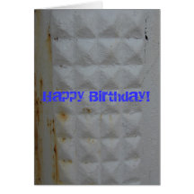 Rust and White Texture, Happy Birthday! Greeting Card