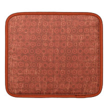 Rust Circles Rickshaw iPad Sleeve