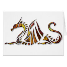 Rust Dragon Greeting Cards