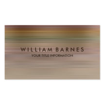 Rust Green Tan Stripe Business Card